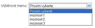 vyberove menu