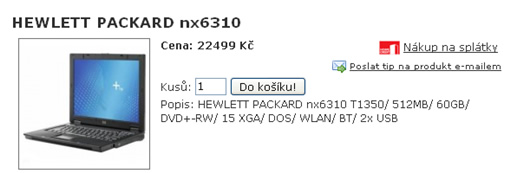 nákup na splátky Home Credit