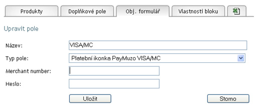 platba pres VISA / MC